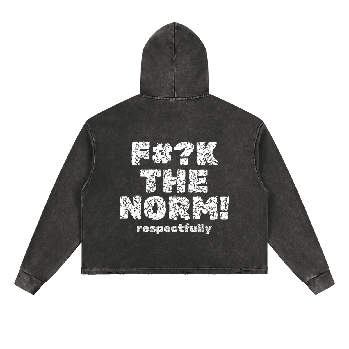 Vintage Washed Frayed-Hem Hoodie