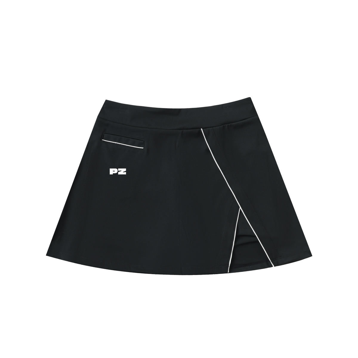 High-Waist Pocketed A-Line Skirt